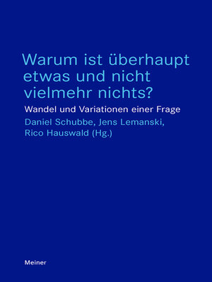 cover image of Warum ist überhaupt etwas und nicht vielmehr nichts?